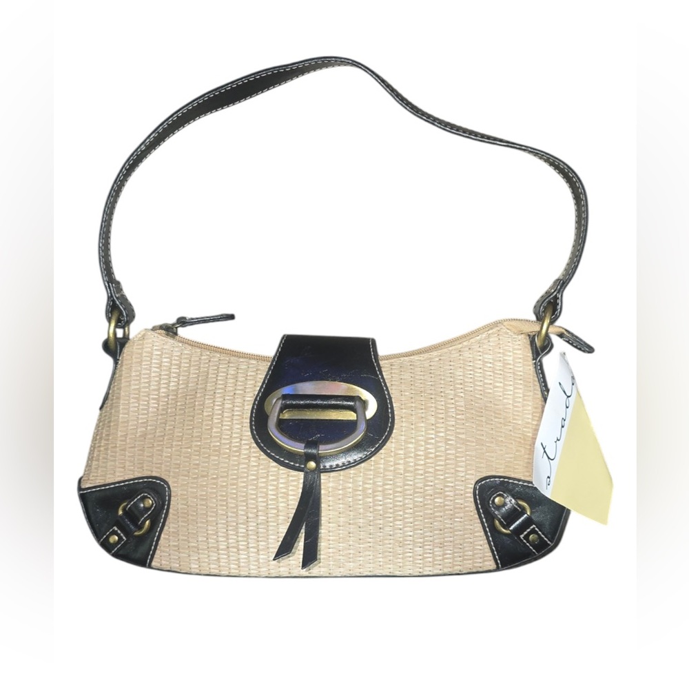 STRADA Tan & Brown Woven Handbag